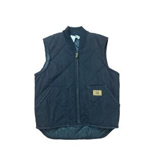 Duxbak Quilted Insulated Vest Black Mens Sz Medium Vintage Workwear